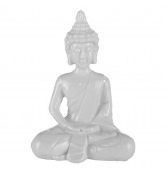 Budha porcelana 16 cm.blanco