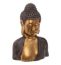 Figura  busto en oro de buda Alto 41 cm