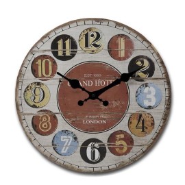 Reloj redondo pared madera 58cm.