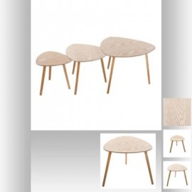 Set 3 mesas de centro madera