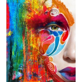 Cuadro Women Faces Colors en Alto Brillo