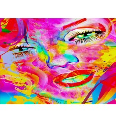 Cuadro Women Faces Colors en Alto Brillo