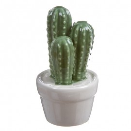 Maceta cactus porcelana 13x5cm.